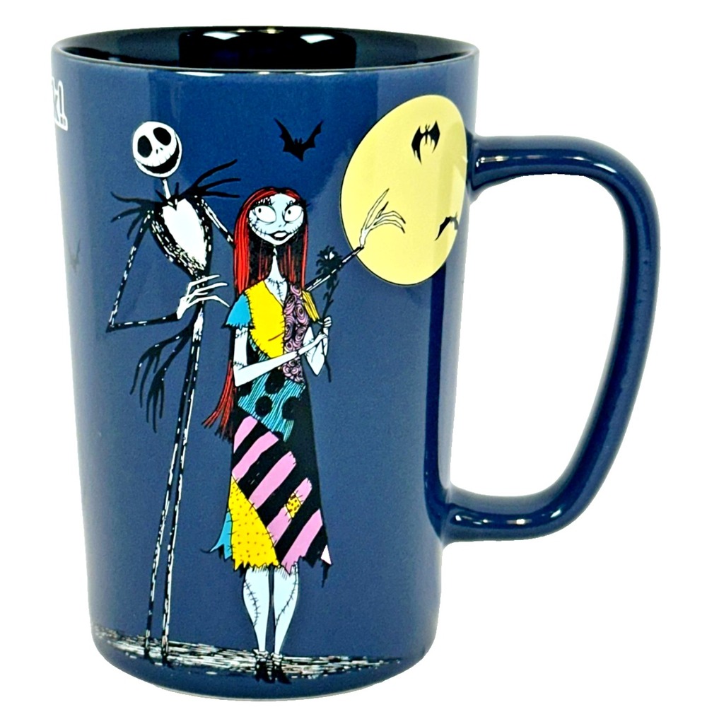 Disney Mug Nightmare Before Christmas 20oz Blue New Jack Skellington Sally Zak